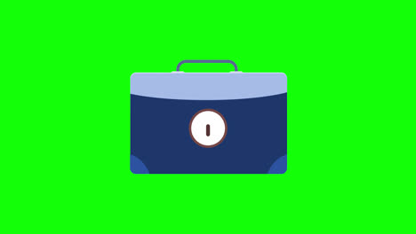 Business-briefcase,-suitcase,-bag,-Case-icon-loop-animation-with-alpha-channel,-transparent-background,-ProRes-444